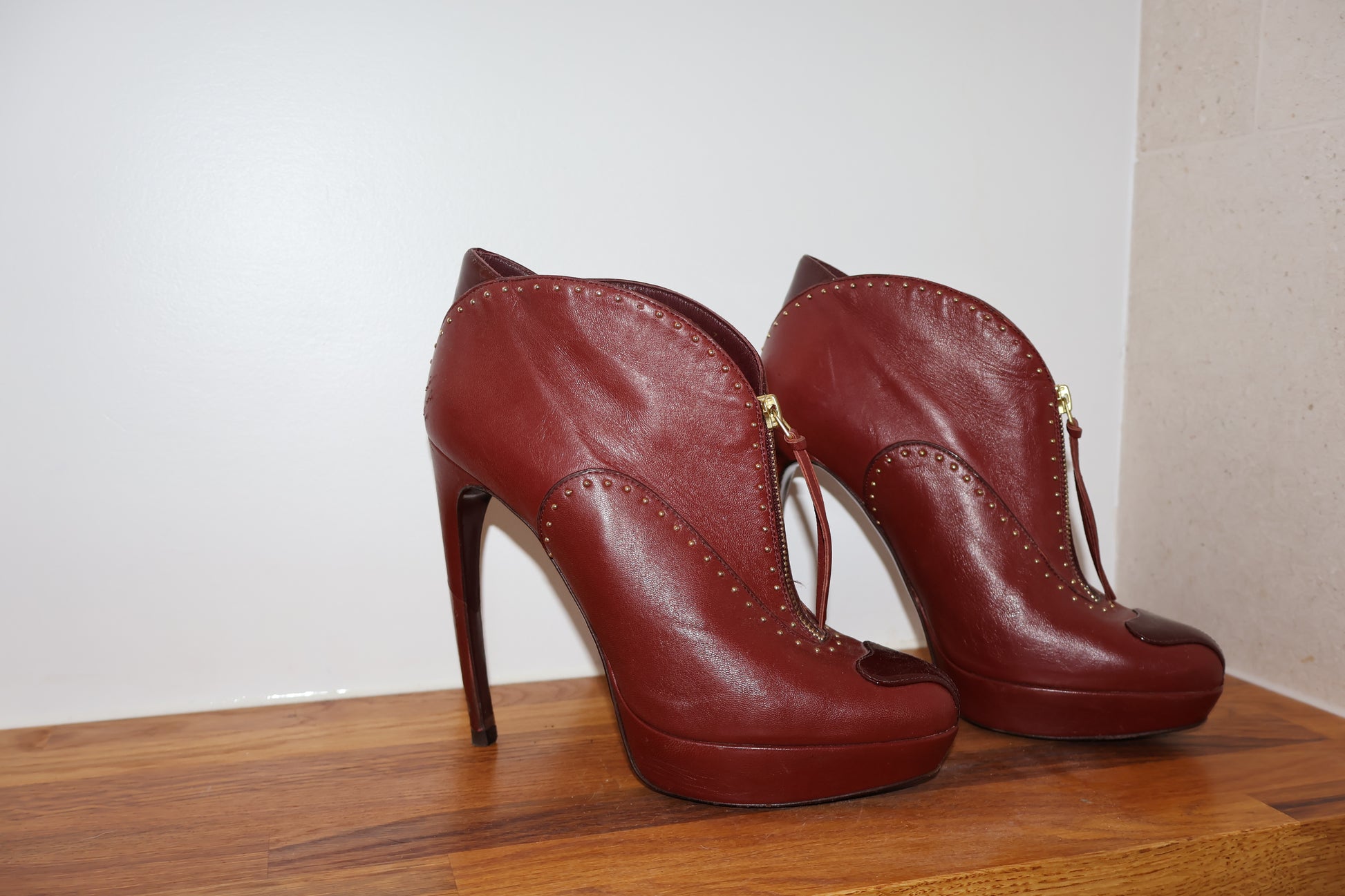 Alexander McQueen ‘Studded Heart-Toe Platform Bootie