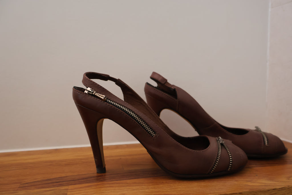 Diesel D-IPPER HP sling-back peep-toe pumps